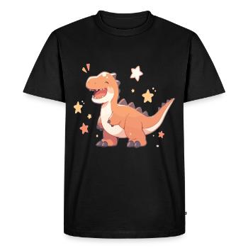 Dino Dinosaure Bébé Dino Dino Bébé T-Rex - T-shirt Premium bio Homme - noir - Devant - Nico (187cm)