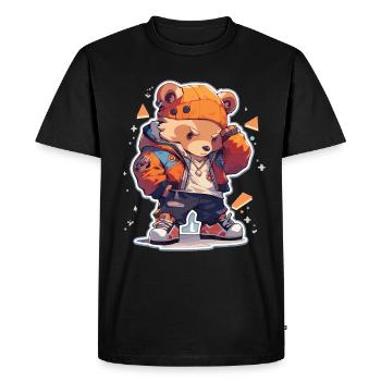 Bear Bears Bears Baby Bear Hip Hop - Men's Premium Organic T-Shirt - black - Front - Nico (187cm)