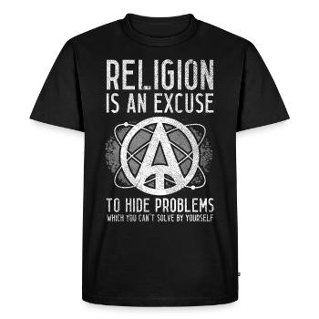 Atheist Atheism - Men's Premium Organic T-Shirt - black - Front - Nico (187cm)