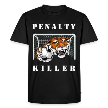 Soccer Goalkeeper - Penalty Killer - Men's Premium Organic T-Shirt - black - Front - Nico (187cm)