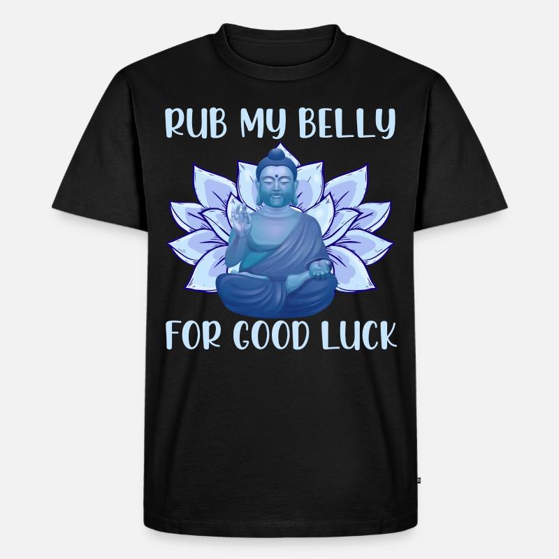 Buddha Buddhismus Buddhist - Männer Premium Bio T-Shirt - Schwarz