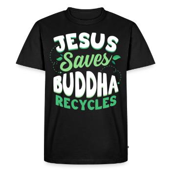 Bouddhisme bouddhiste - T-shirt Premium bio Homme - noir - Devant - Nico (187cm)