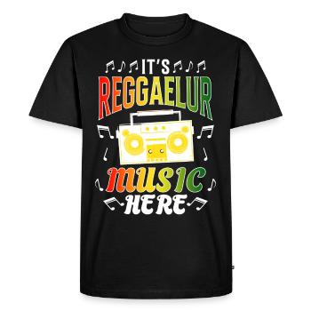 Reggae Rastafari Jamaica - Men's Premium Organic T-Shirt - black - Front - Nico (187cm)