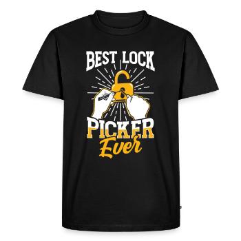 The Best Lock Picker Ever Lock Picking - Men's Premium Organic T-Shirt - black - Front - Nico (187cm)