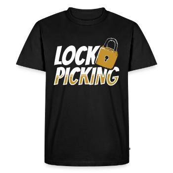 Crochetage de serrure Knacker Serrure Crochetage de serrure Fissuration - T-shirt Premium bio Homme - noir - Devant - Nico (187cm)