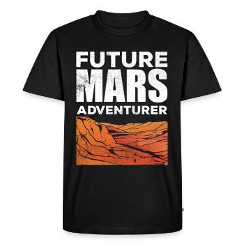 Future Mars Adventurer Planet Astronaut - Men's Premium Organic T-Shirt - black - Front - Nico (187cm)