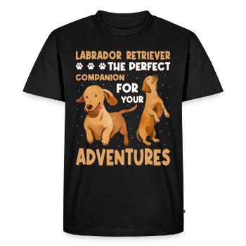 Labrador - Men's Premium Organic T-Shirt - black - Front - Nico (187cm)