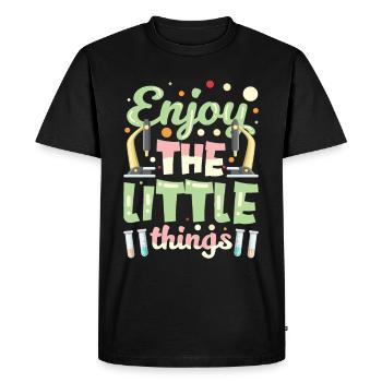 Enjoy the little things Microscopes Microscope - Men's Premium Organic T-Shirt - black - Front - Nico (187cm)