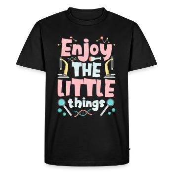 Enjoy the little things Microscopes Microscope - Men's Premium Organic T-Shirt - black - Front - Nico (187cm)