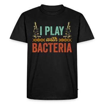 I'm playing with bacteria microscopes microscope - Men's Premium Organic T-Shirt - black - Front - Nico (187cm)