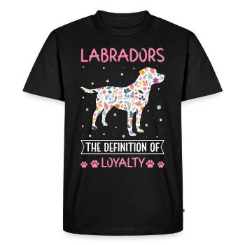 Labradors la définition de la loyauté - T-shirt Premium bio Homme - noir - Devant - Nico (187cm)