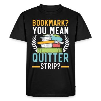 La lecture est un billet pour l’aventure de la lecture d’un livre - T-shirt Premium bio Homme - noir - Devant - Nico (187cm)
