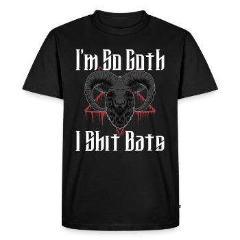 Satan Belzébuth Diable Gothique Pentagramme Mystique - T-shirt Premium bio Homme - noir - Devant - Nico (187cm)