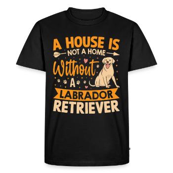 UNE MAISON N’EST PAS UNE MAISON SANS LABRADOR RETRIEVER - T-shirt Premium bio Homme - noir - Devant - Nico (187cm)