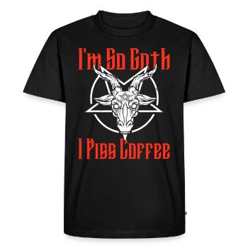 Satan Belzébuth Diable Gothique Pentagramme Mystique - T-shirt Premium bio Homme - noir - Devant - Nico (187cm)