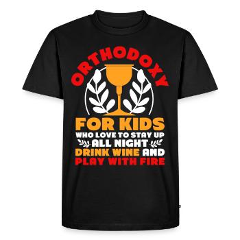 Orthodox - Men's Premium Organic T-Shirt - black - Front - Nico (187cm)