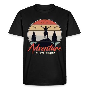 Hiking Retro Hiking Hiking Hiking Mountains Hikers - Men's Premium Organic T-Shirt - black - Front - Nico (187cm)
