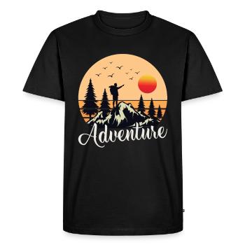 Alpinisme Alpinistes Randonneurs Randonneurs - T-shirt Premium bio Homme - noir - Devant - Nico (187cm)