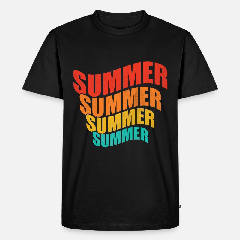 Sommer Sommer - Männer Premium Bio T-Shirt - Schwarz