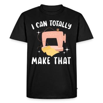 Crochet and sewing: I can do that too - Men's Premium Organic T-Shirt - black - Front - Nico (187cm)