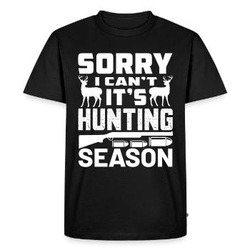 Chasse, chasseurs, chasse au cerf, chasse, dictons - T-shirt Premium bio Homme - noir - Devant - Nico (187cm)
