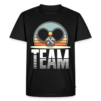 Équipe de tennis de table - T-shirt Premium bio Homme - noir - Devant - Nico (187cm)