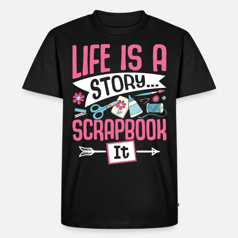 Scrapbooking Scrapbooker - Männer Premium Bio T-Shirt - Schwarz