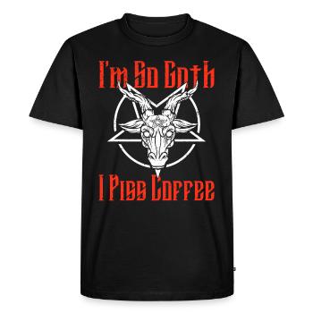 Satan Beelzebub Devil Gothic Pentagram Mystical - Men's Premium Organic T-Shirt - black - Front - Nico (187cm)