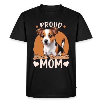 Fière maman Jack Russell - T-shirt Premium bio Homme - noir - Devant - Nico (187cm)