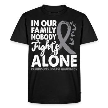 No one fights alone. Grey month of the - Men's Premium Organic T-Shirt - black - Front - Nico (187cm)