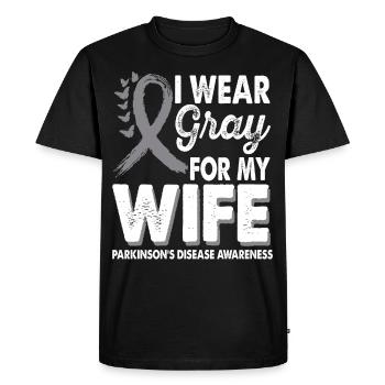 Wear gray for the month of enlightenment about - Men's Premium Organic T-Shirt - black - Front - Nico (187cm)