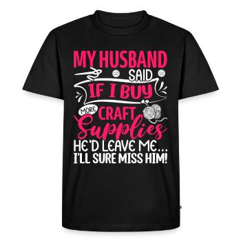 Artisanat Artisan - T-shirt Premium bio Homme - noir - Devant - Nico (187cm)