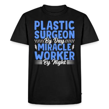 Chirurgien Plasticien Faiseur de Miracles Chirurgie - T-shirt Premium bio Homme - noir - Devant - Nico (187cm)