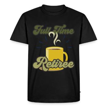Pension de retraite à temps plein pensionné pensionné pensionné pensionné - T-shirt Premium bio Homme - noir - Devant - Nico (187cm)