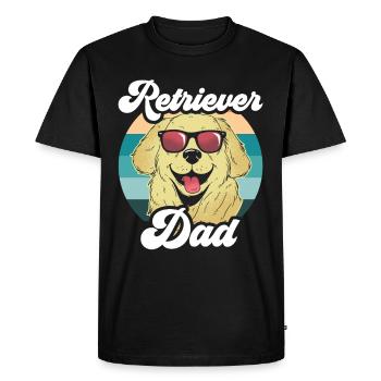 Retriever Papa Retrievers Pet Sayings Dog - Men's Premium Organic T-Shirt - black - Front - Nico (187cm)