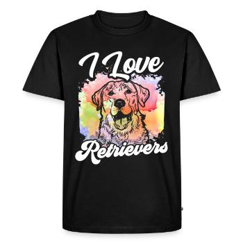 J’adore Retriever Pet Retrievers Dog - T-shirt Premium bio Homme - noir - Devant - Nico (187cm)
