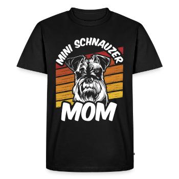 Schnauzer miniature Maman Fille Chien Schnauzers - T-shirt Premium bio Homme - noir - Devant - Nico (187cm)
