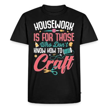 Crafting Crafter - Men's Premium Organic T-Shirt - black - Front - Nico (187cm)