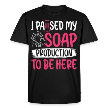 Fabrication de savon, savonnier, savonologue - T-shirt Premium bio Homme - noir - Devant - Nico (187cm)