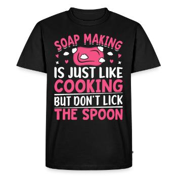 Soap manufacturer Soapologist - Men's Premium Organic T-Shirt - black - Front - Nico (187cm)