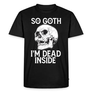 Funny Gothic skull - Men's Premium Organic T-Shirt - black - Front - Nico (187cm)