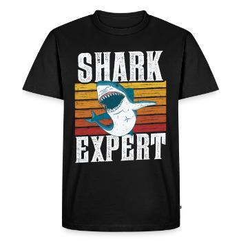Shark Expert Requins Requins Plongée avec les requins Dent de requin - T-shirt Premium bio Homme - noir - Devant - Nico (187cm)