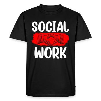 Travail social Travail social Profession de travailleur social - T-shirt Premium bio Homme - noir - Devant - Nico (187cm)