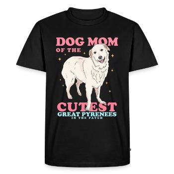 Chien de montagne des Pyrénées Maman Chien Propriétaire Cadeau - T-shirt Premium bio Homme - noir - Devant - Nico (187cm)