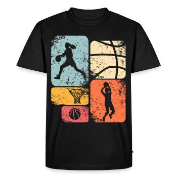 Basket-ball Basketteur Basketteur féminin - T-shirt Premium bio Homme - noir - Devant - Nico (187cm)