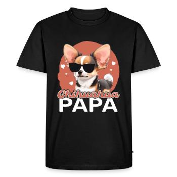 Chihuahua Papa - T-shirt Premium bio Homme - noir - Devant - Nico (187cm)