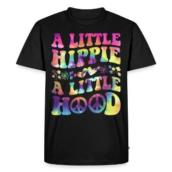 Tie dyeing peace - Men's Premium Organic T-Shirt - black - Front - Nico (187cm)
