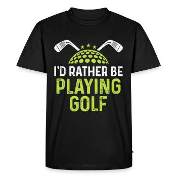 Je préfère jouer au golf - T-shirt Premium bio Homme - noir - Devant - Nico (187cm)