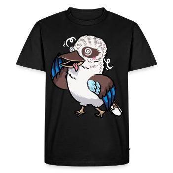 Laughing Hans Vogel Jägerliest Kawaii Emoticon - T-shirt Premium bio Homme - noir - Devant - Nico (187cm)