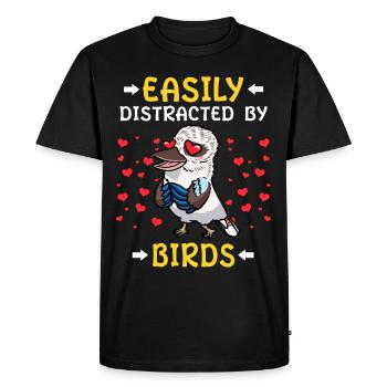Laughing Hans Vogel Jägerliest - Men's Premium Organic T-Shirt - black - Front - Nico (187cm)